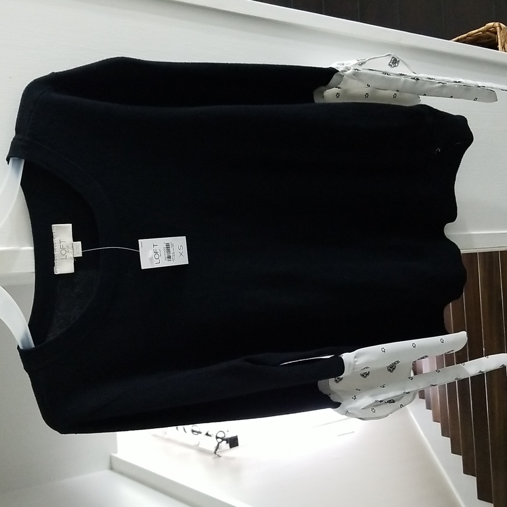 LOFT Mixed Media Sweatshirt